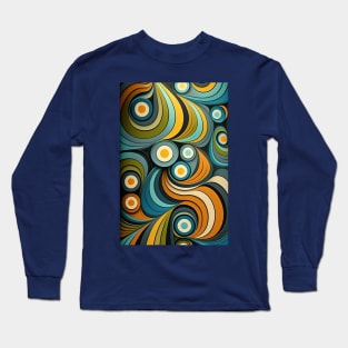 Embrace Nature with Greenbubble’s Abstract Organic Pattern Long Sleeve T-Shirt